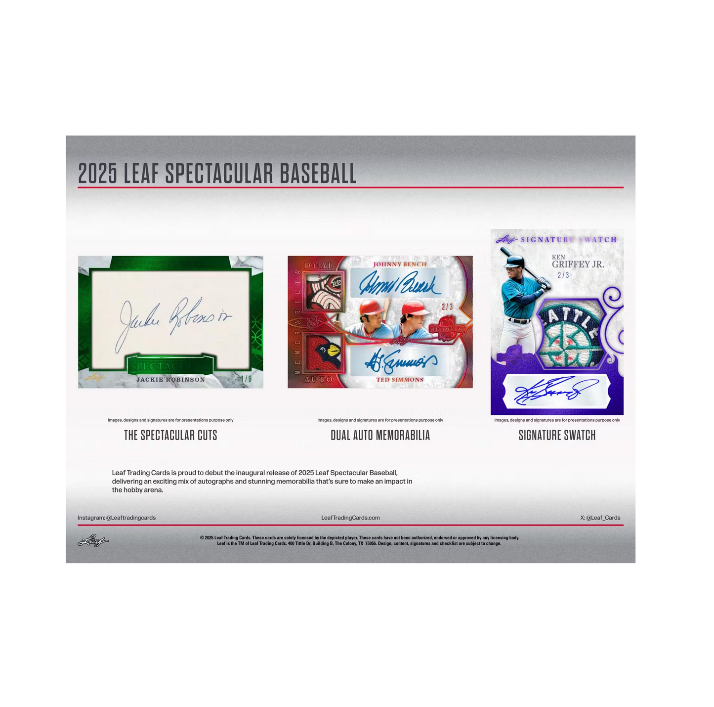 2025 Leaf Spectacular Baseball 3-Box Case
