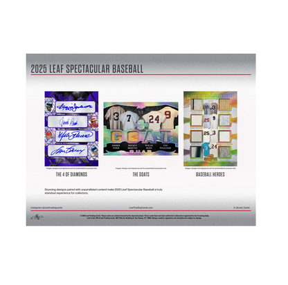 2025 Leaf Spectacular Baseball 3-Box Case