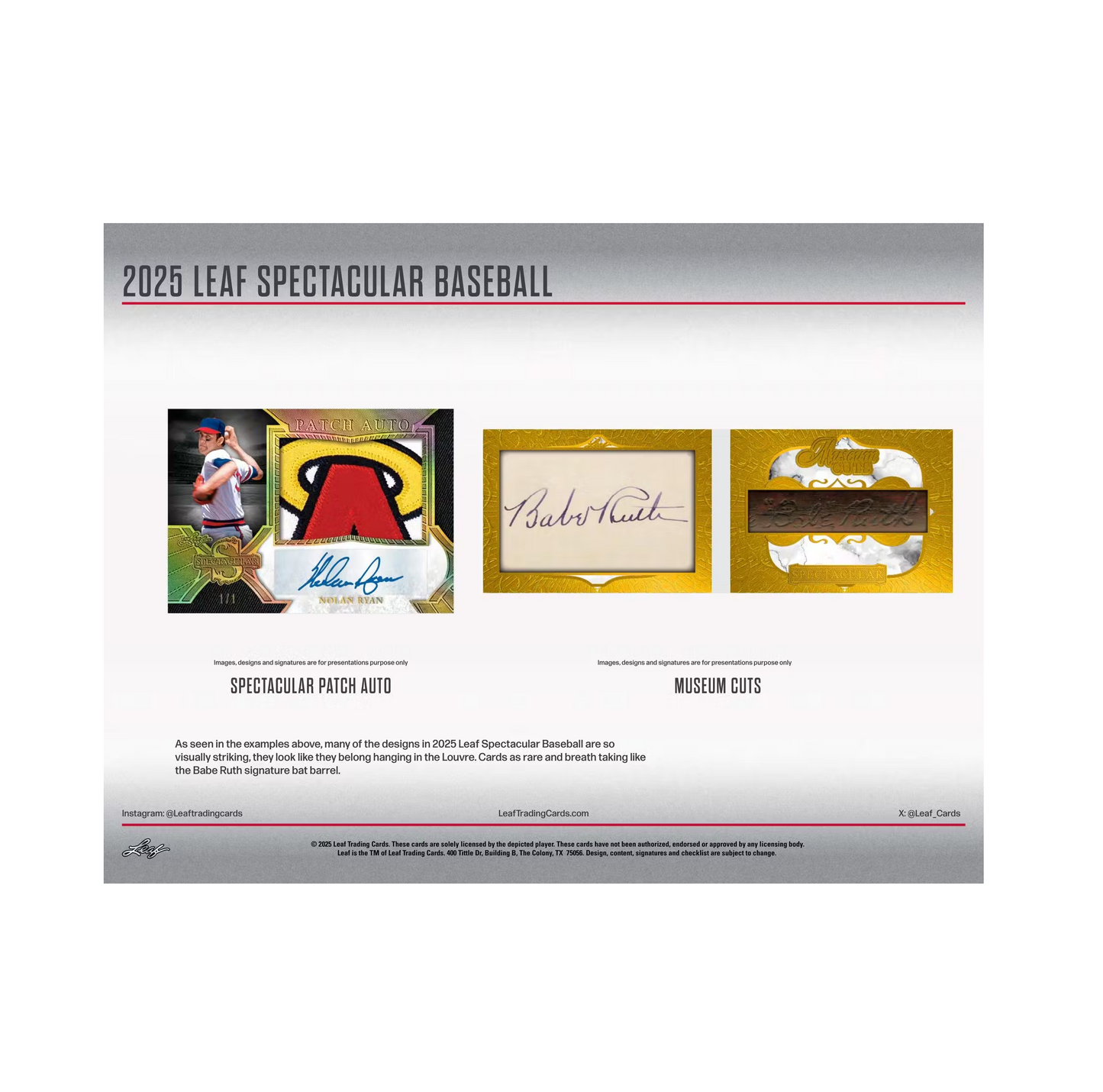 2025 Leaf Spectacular Baseball 3-Box Case