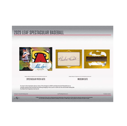2025 Leaf Spectacular Baseball 3-Box Case