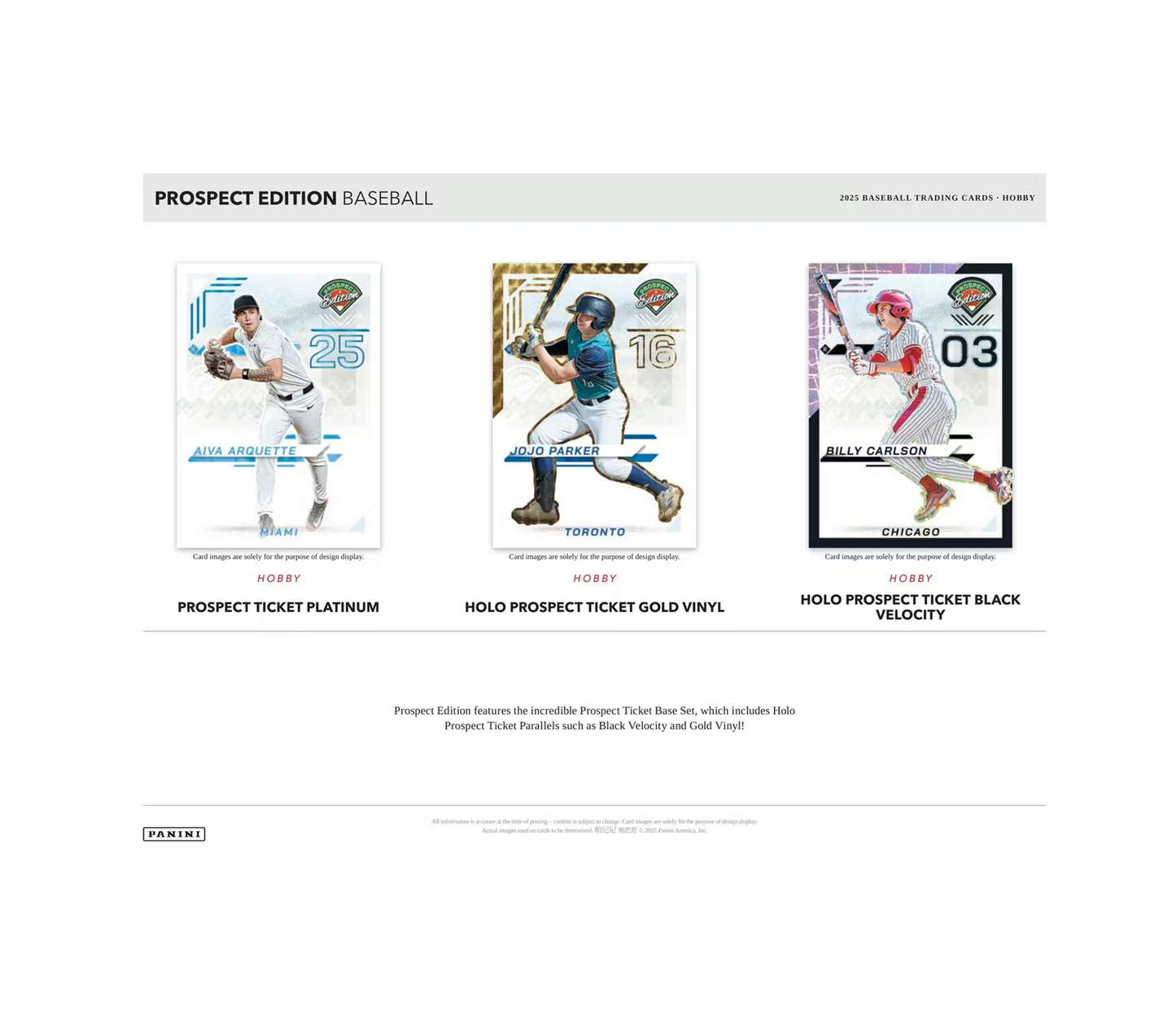 2025 Panini Prospect Edition Baseball Hobby 20-Box Case