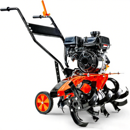Tiller Cultivator – 7HP 209cc Engine, Adjustable Tilling Width & Depth, Heavy-Duty Steel Tines for Garden Soil Prep, Landscaping & Weed Removal (Rear Tine Tiller)