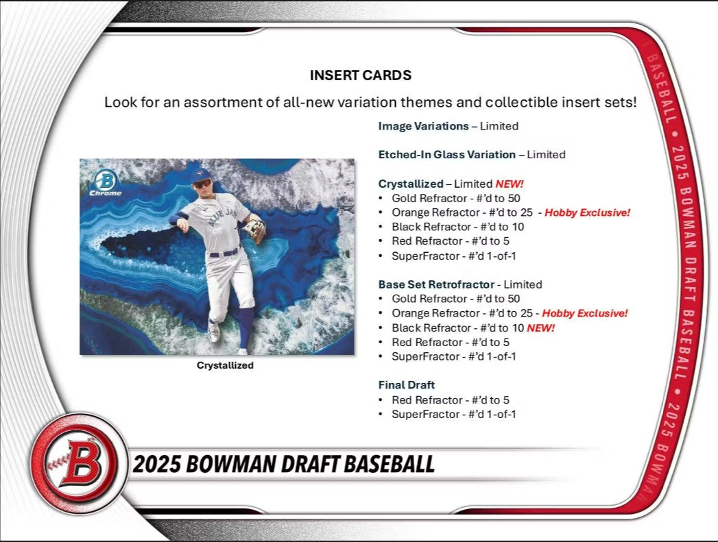 2025 Bowman Draft Baseball Hobby Jumbo 8-Box Case