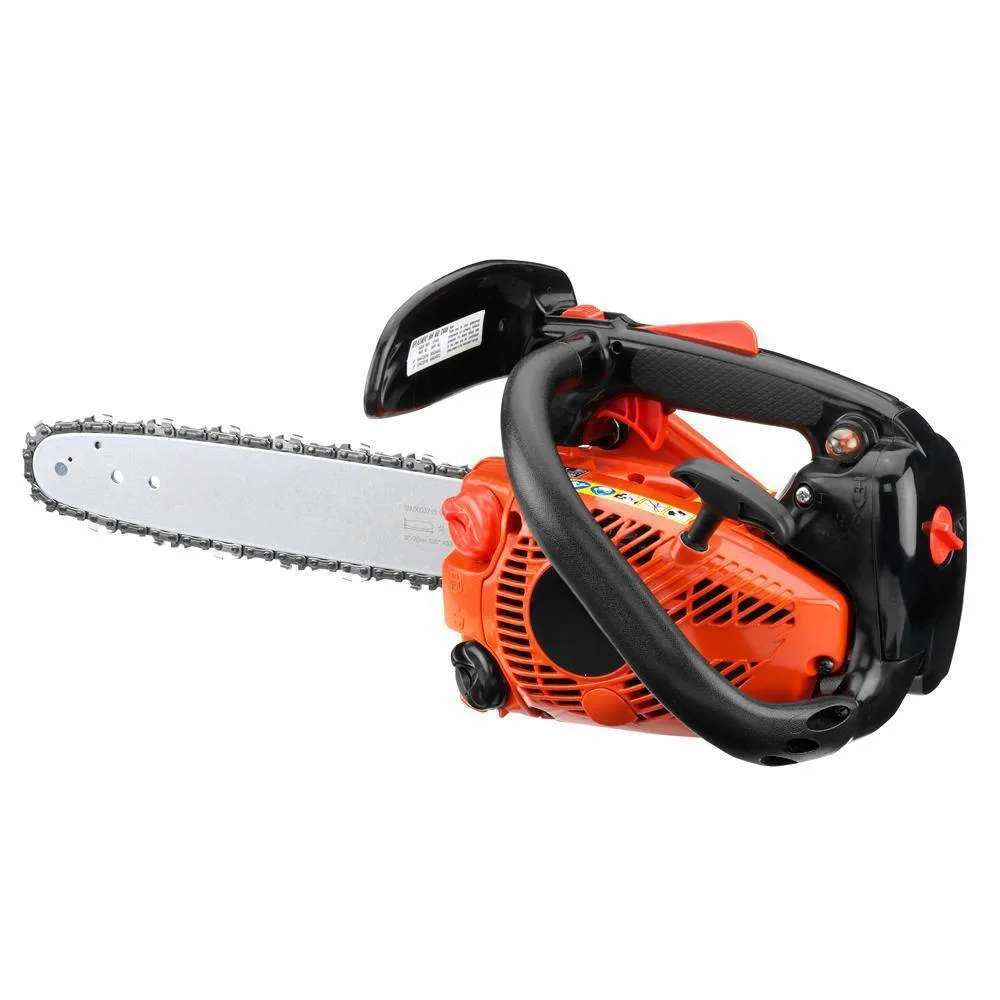 12-inch 26.9-ml gasoline two-stroke chain saw with a top handle